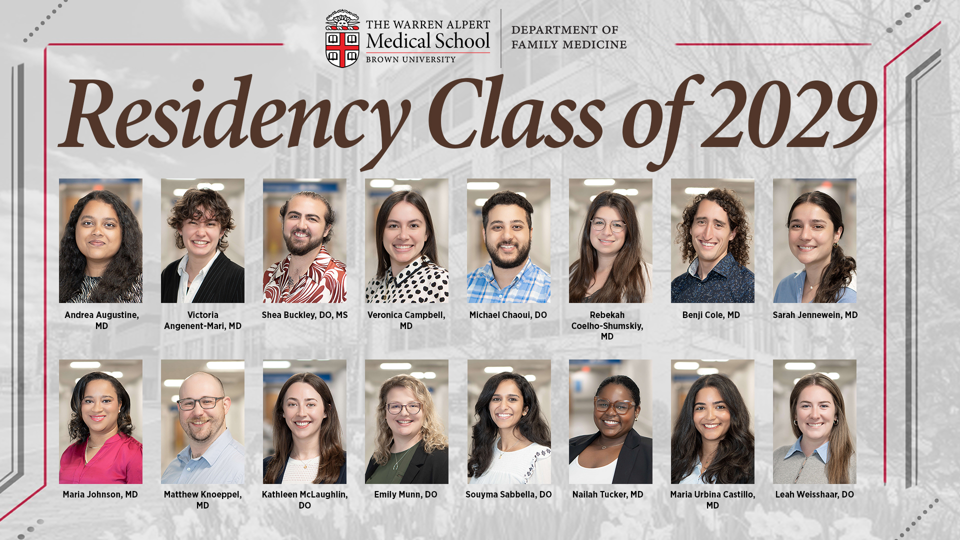 Residency Class of 2029